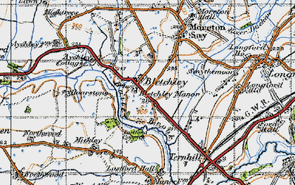 Old map of Bletchley Manor in 1947