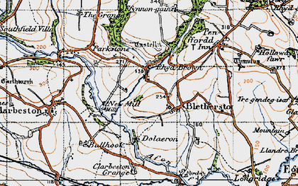 Old map of Clarbeston Grange in 1946
