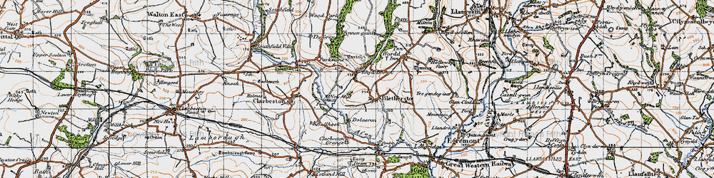Old map of Clarbeston Grange in 1946