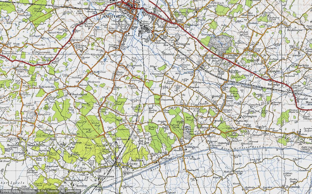 Old Map of Bliby, 1940 in 1940