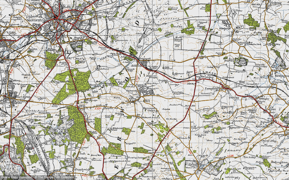 Old Map of Blidworth, 1947 in 1947