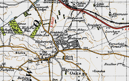 Old map of Blidworth in 1947