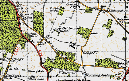 Old map of Blidworth Dale in 1946