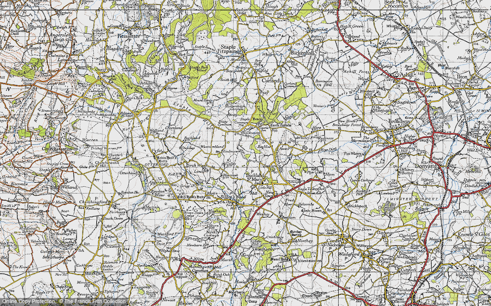 Old Map of Blindmoor, 1946 in 1946