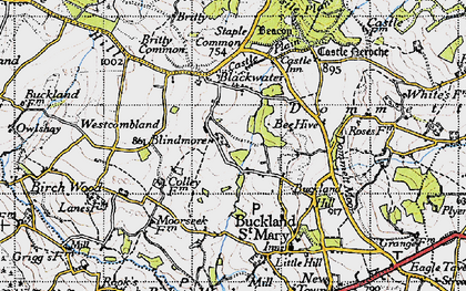 Old map of Blindmoor in 1946