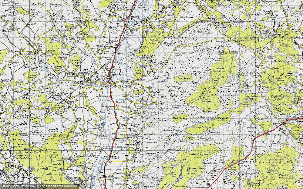 Old Map of Blissford, 1940 in 1940