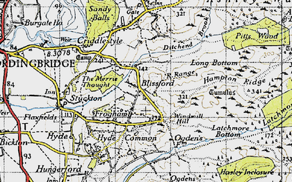 Old map of Blissford in 1940