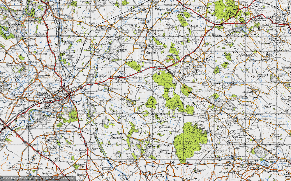 Old Map of Blore, 1946 in 1946