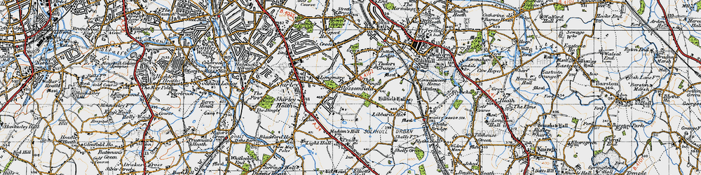 Old map of Blossomfield in 1947