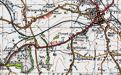 Old map of Blount's Green in 1946