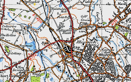 Old map of Bloxwich in 1946