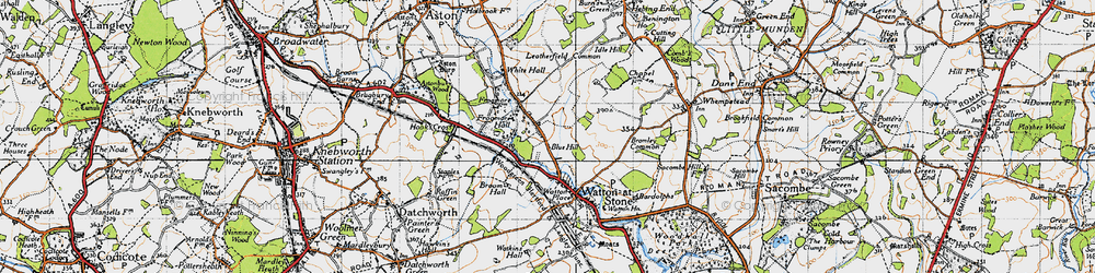 Old map of Blue Hill in 1946