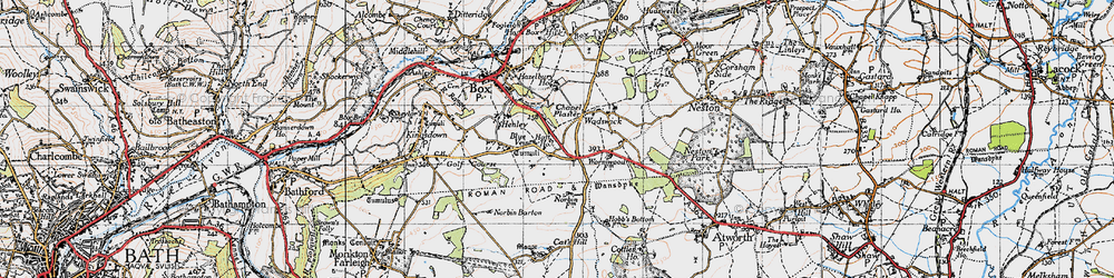 Old map of Blue Vein in 1946