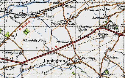 Old map of Bluebell in 1947