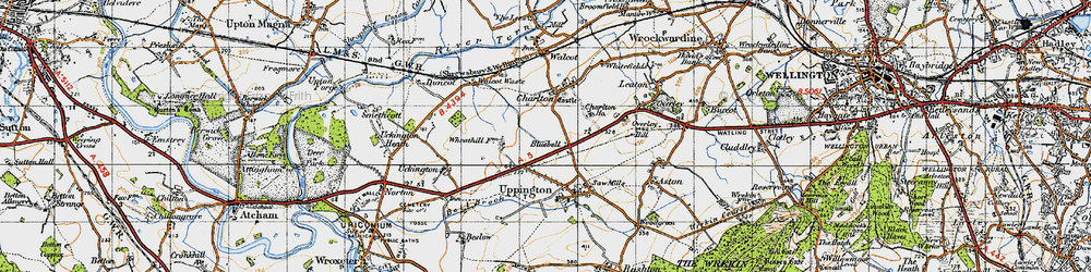 Old map of Bluebell in 1947