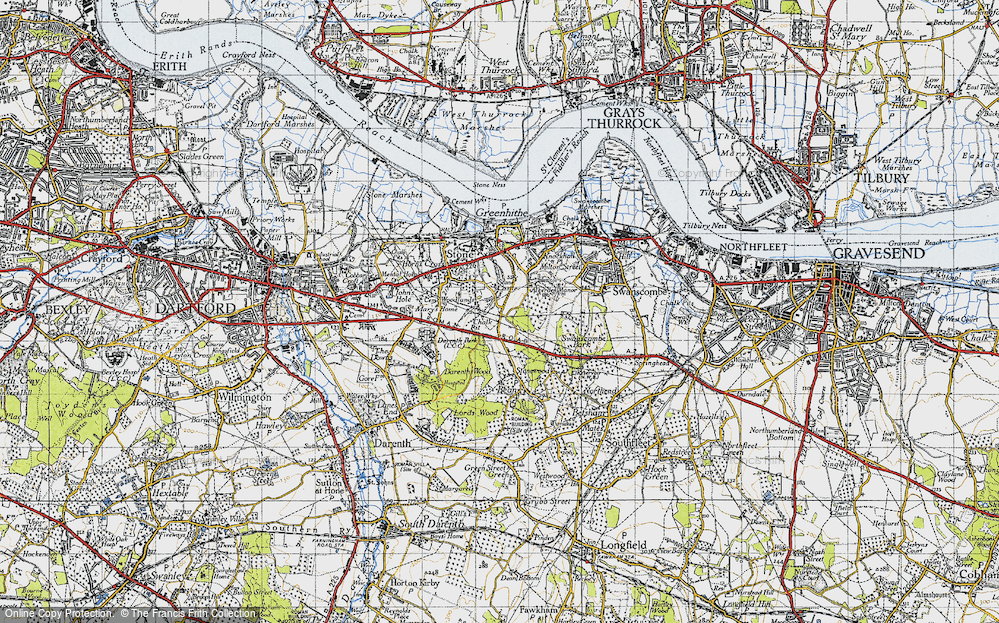 Old Map of Bluewater, 1946 in 1946