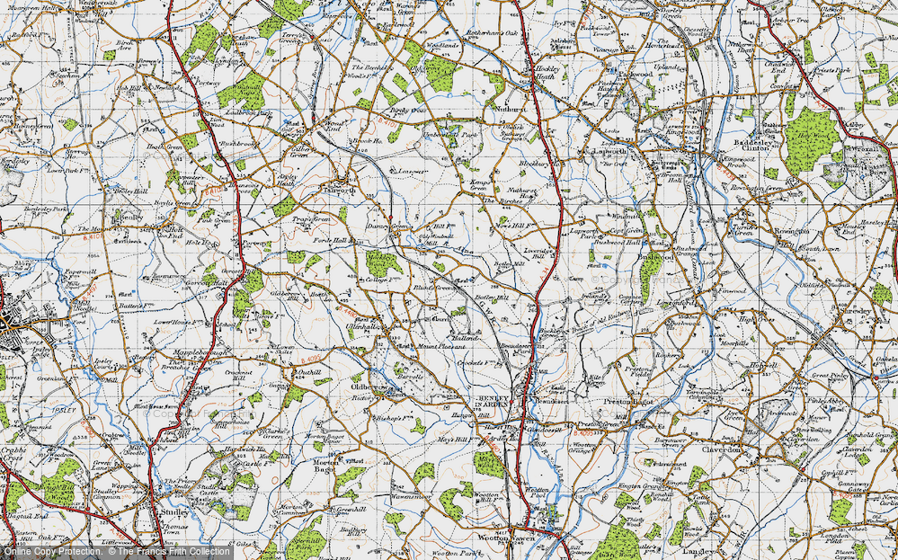 Old Map of Blunt's Green, 1947 in 1947