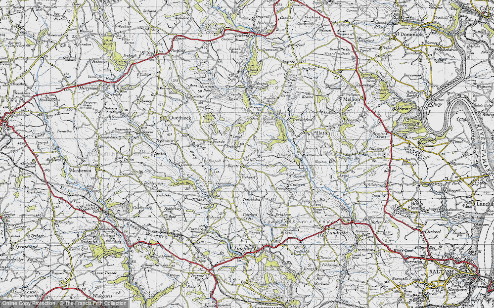 Old Map of Blunts, 1946 in 1946