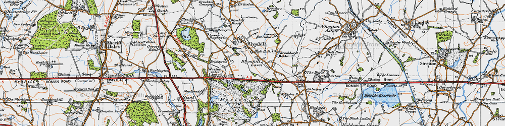 Old map of Brockhurst in 1946