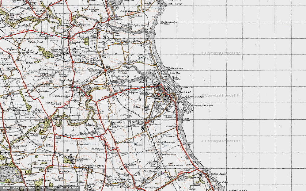 Old Map of Blyth, 1947 in 1947
