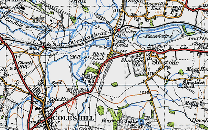 Old map of Blyth End in 1946
