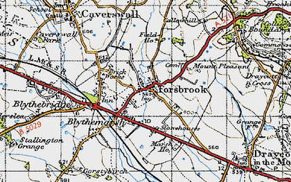 Old map of Blythe Marsh in 1946