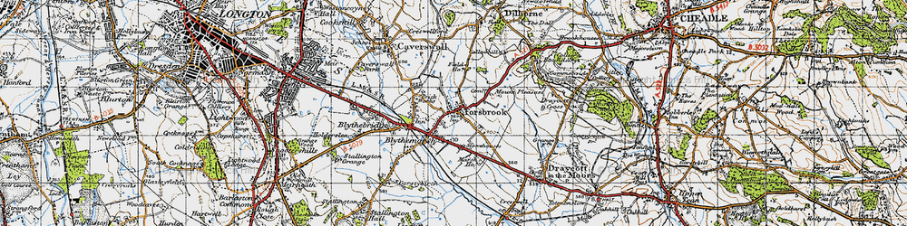 Old map of Blythe Marsh in 1946