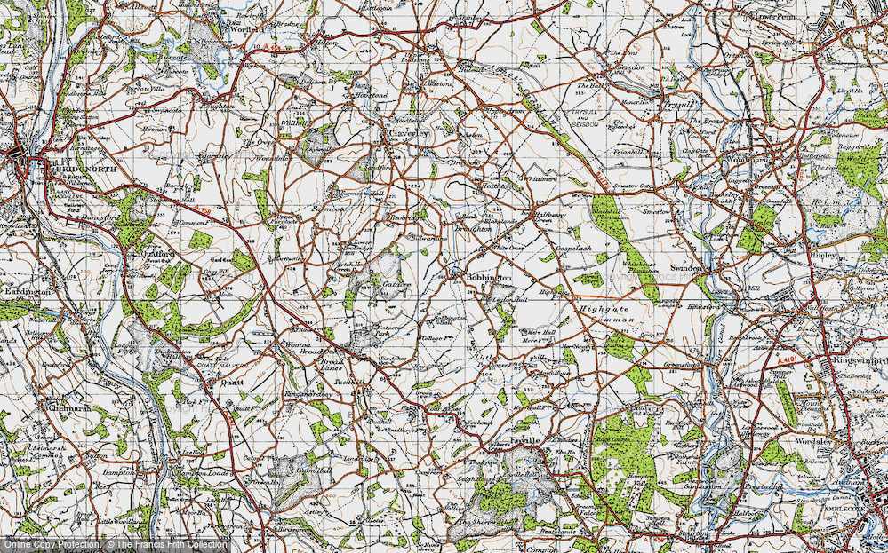 Old Map of Bobbington, 1946 in 1946