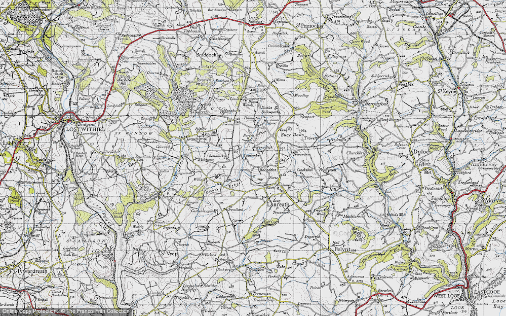 Old Map of Bocaddon, 1946 in 1946