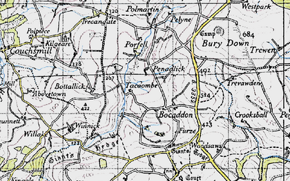 Old map of Botallick in 1946