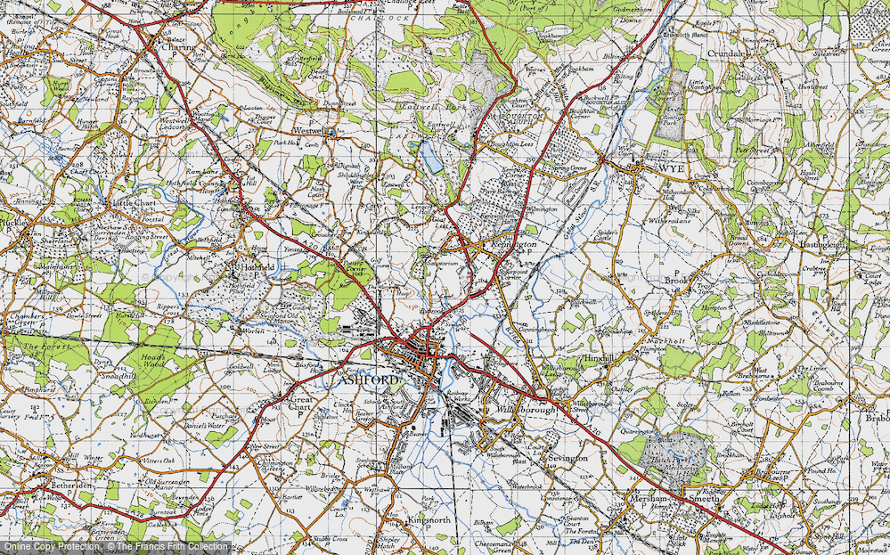 Old Map of Bockhanger, 1940 in 1940