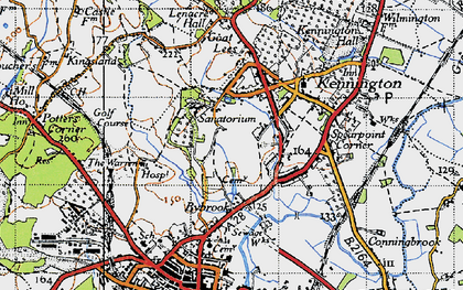 Old map of Bockhanger in 1940