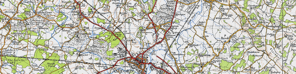Old map of Bockhanger in 1940
