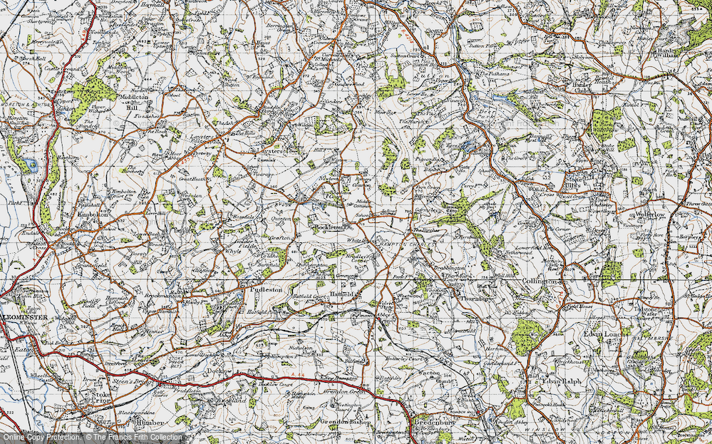 Old Map of Bockleton, 1947 in 1947