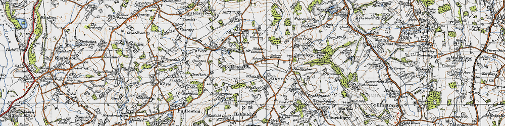 Old map of Bockleton in 1947