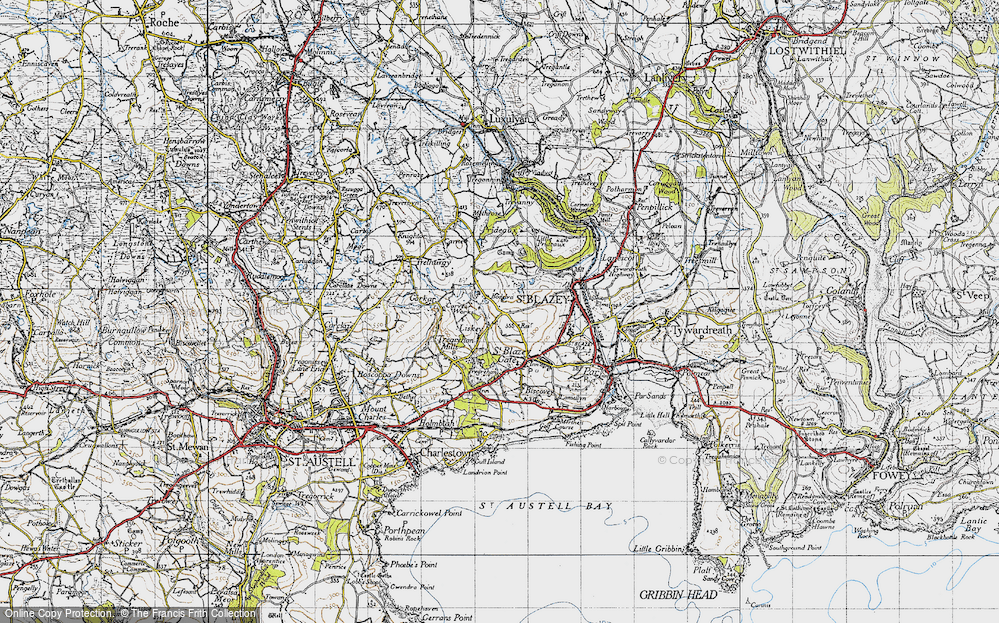 Old Map of Bodelva, 1946 in 1946