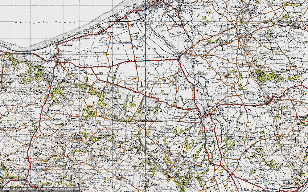 Old Map of Bodelwyddan, 1947 in 1947