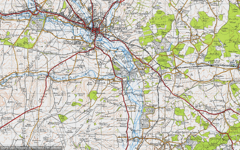 Old Map of Bodenham, 1940 in 1940