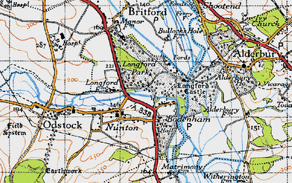Old map of Bodenham in 1940