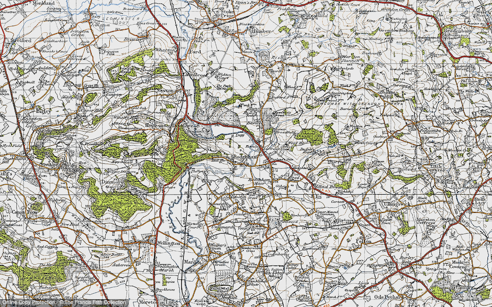 Old Map of Bodenham, 1947 in 1947