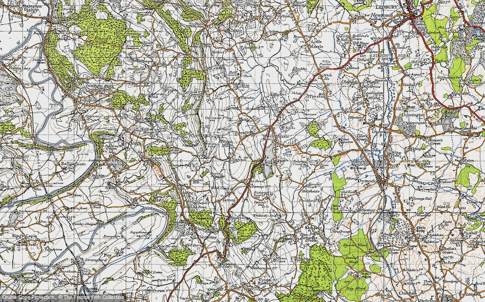 Old Map of Bodenham Bank, 1947 in 1947