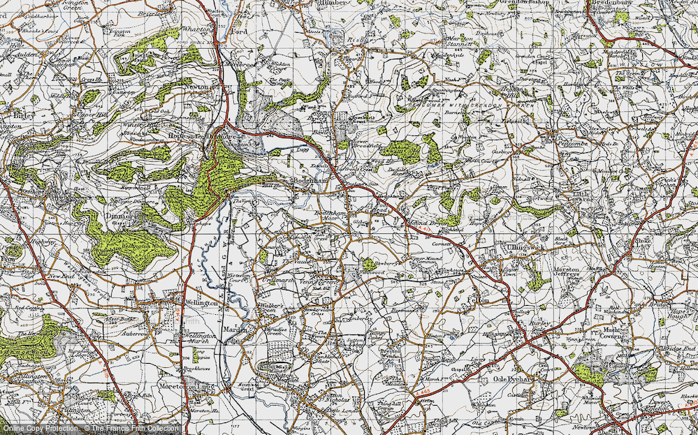 Old Map of Bodenham Moor, 1947 in 1947