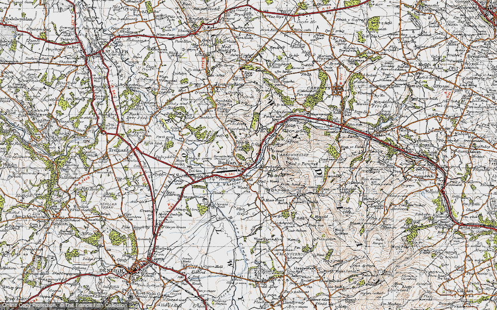 Old Map of Bodfari, 1947 in 1947