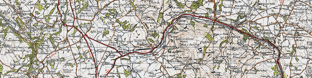 Old map of Bodfari in 1947