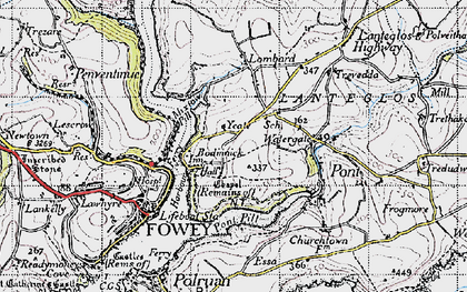 Old map of Bodinnick in 1946