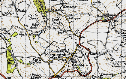 Old map of Bodley in 1946