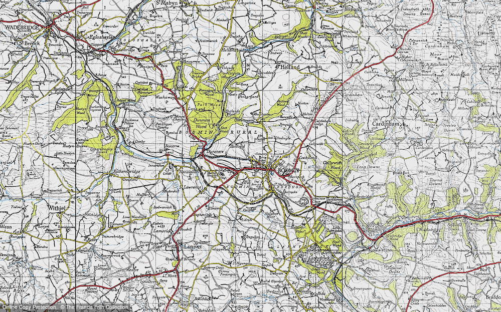 Old Map of Bodmin, 1946 in 1946