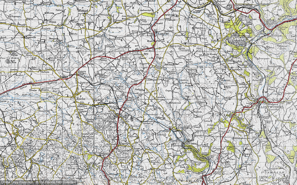 Old Map of Bodwen, 1946 in 1946