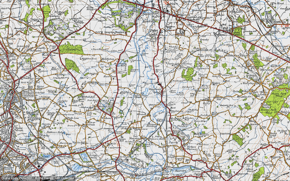 Old Map of Bodymoor Heath, 1946 in 1946