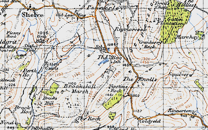 Old map of Brookshill Marsh in 1947